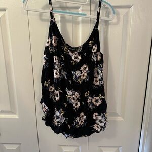 Torrid Black Floral Camisole Top
